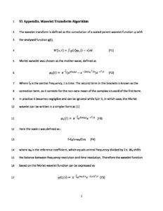 wavelet transform algorithm